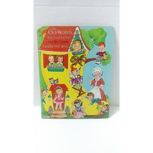 Vintage Saalfield The Old Woman Who Lived in a Shoe Uncut Paper Dolls Book